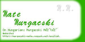 mate murgacski business card